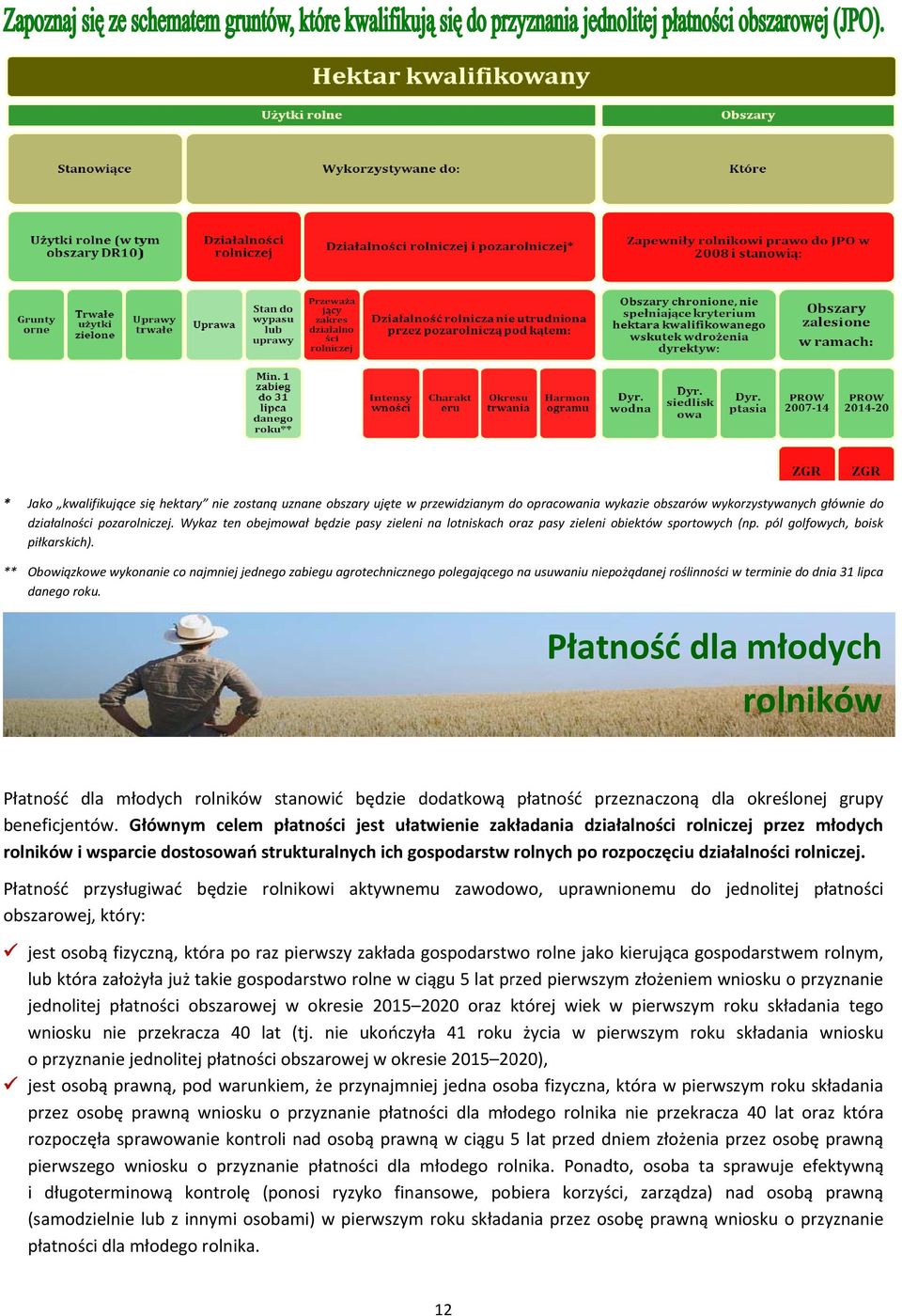 ** Obowiązkowe wykonanie co najmniej jednego zabiegu agrotechnicznego polegającegoo na usuwaniu niepożądanej roślinności w terminiee do dnia 31 lipca danego roku.