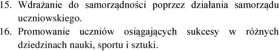 Promowanie uczniów osiągających sukcesy