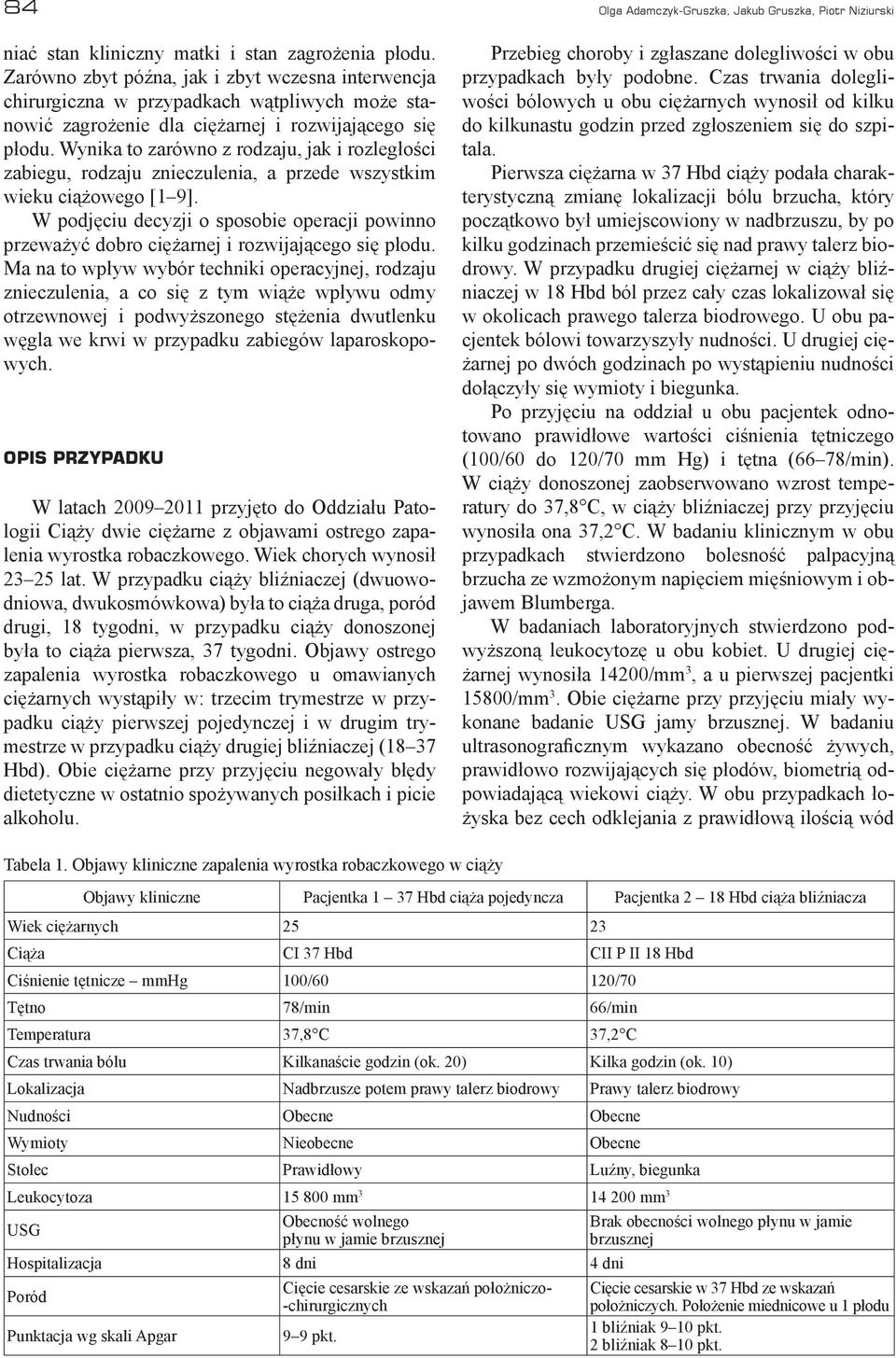 Wynika to zarówno z rodzaju, jak i rozległości zabiegu, rodzaju znieczulenia, a przede wszystkim wieku ciążowego [1 9].
