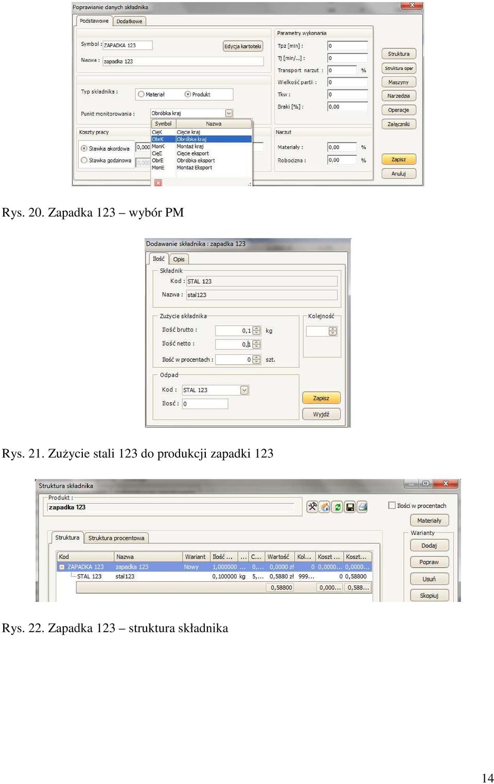 Zużycie stali 123 do produkcji