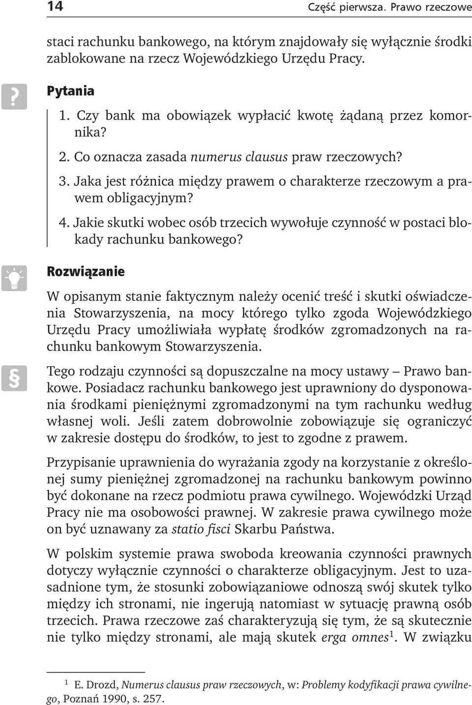 Jakie skutki wobec osób trzecich wywołuje czynność w postaci blokady rachunku bankowego?