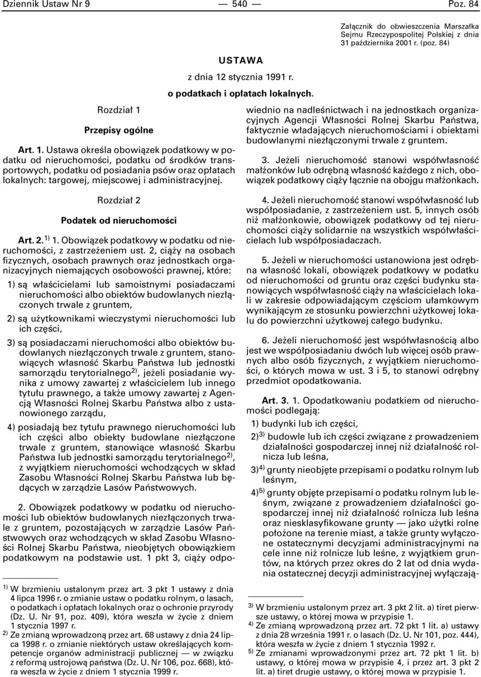 Przepisy ogólne Art. 1.