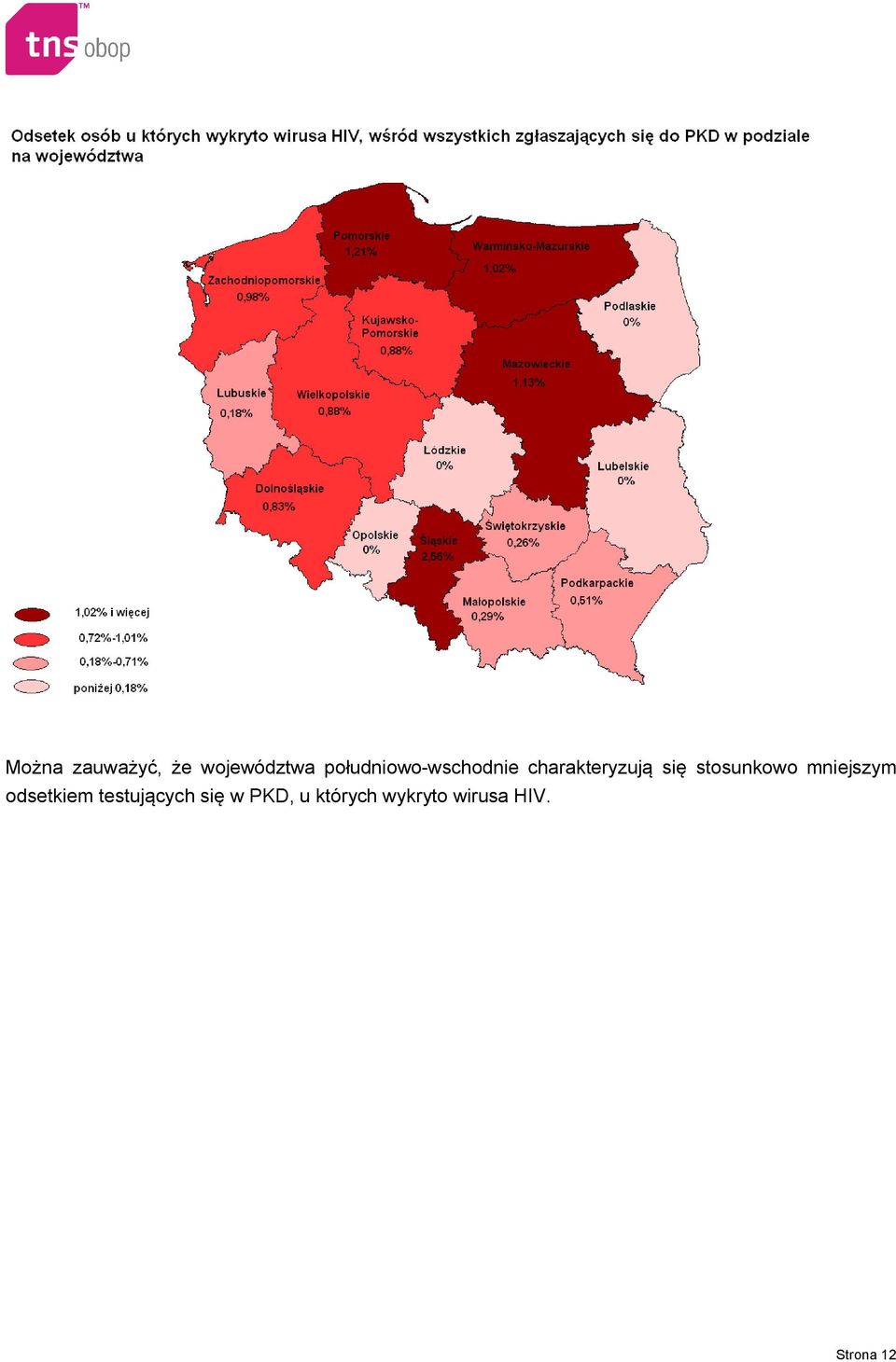 stosunkowo mniejszym odsetkiem