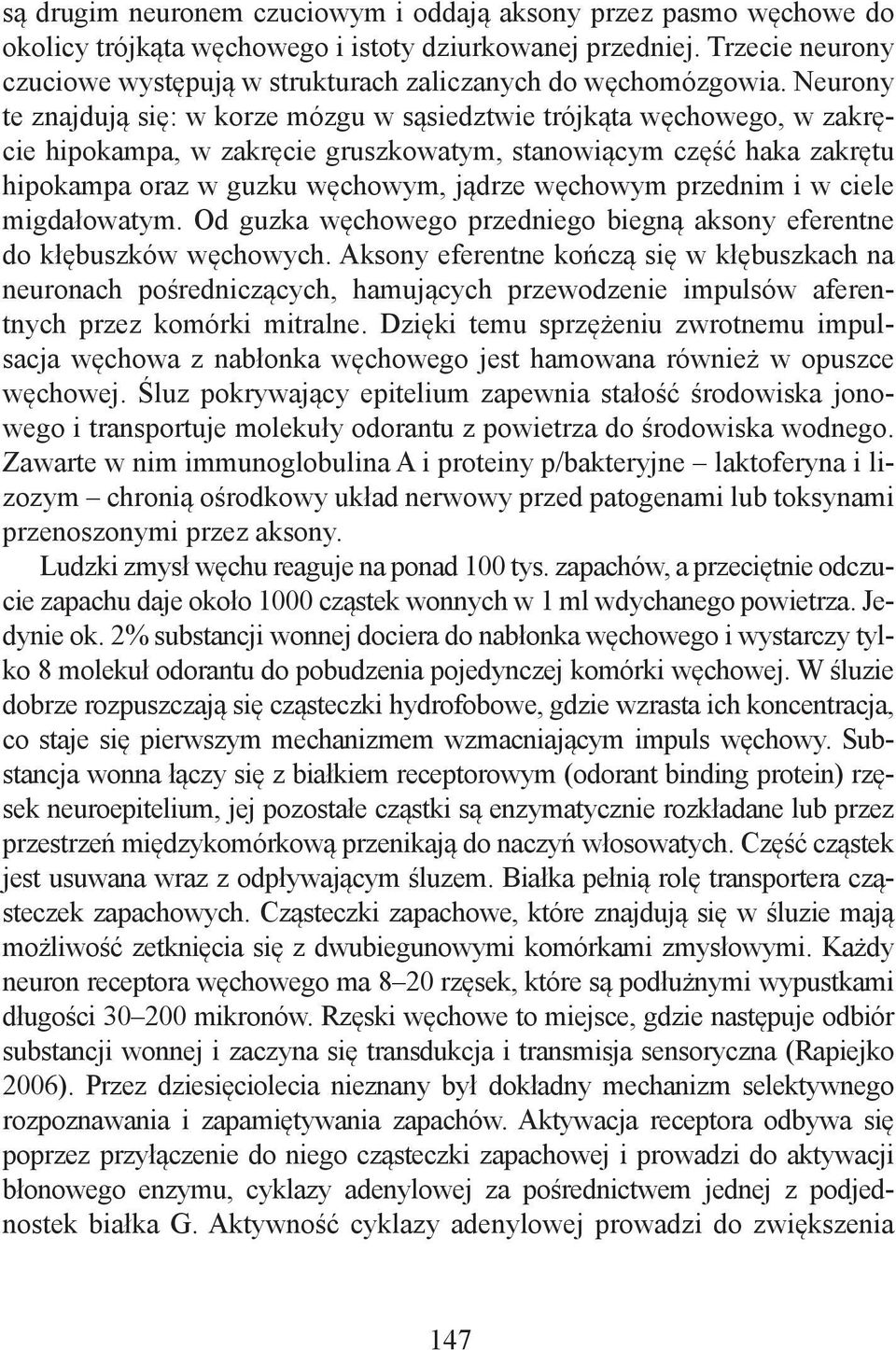 Neurony te znajdują się: w korze mózgu w sąsiedztwie trójkąta węchowego, w zakręcie hipokampa, w zakręcie gruszkowatym, stanowiącym część haka zakrętu hipokampa oraz w guzku węchowym, jądrze węchowym