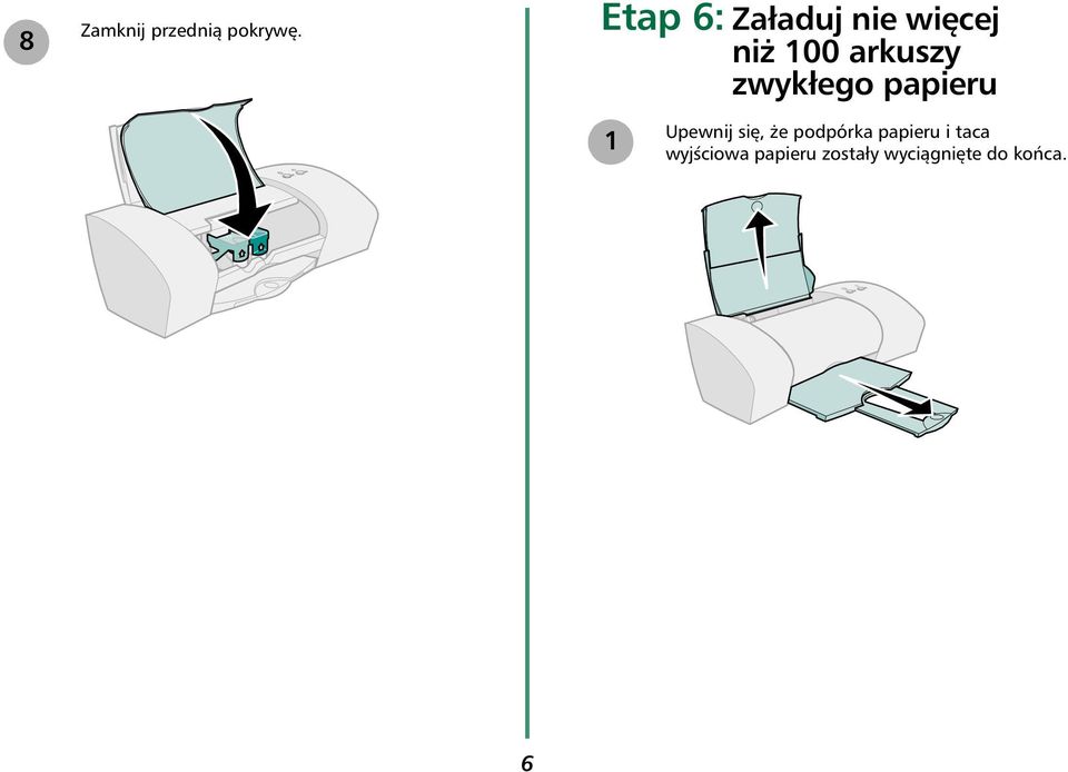 zwykłego papieru 1 Upewnij się, że podpórka