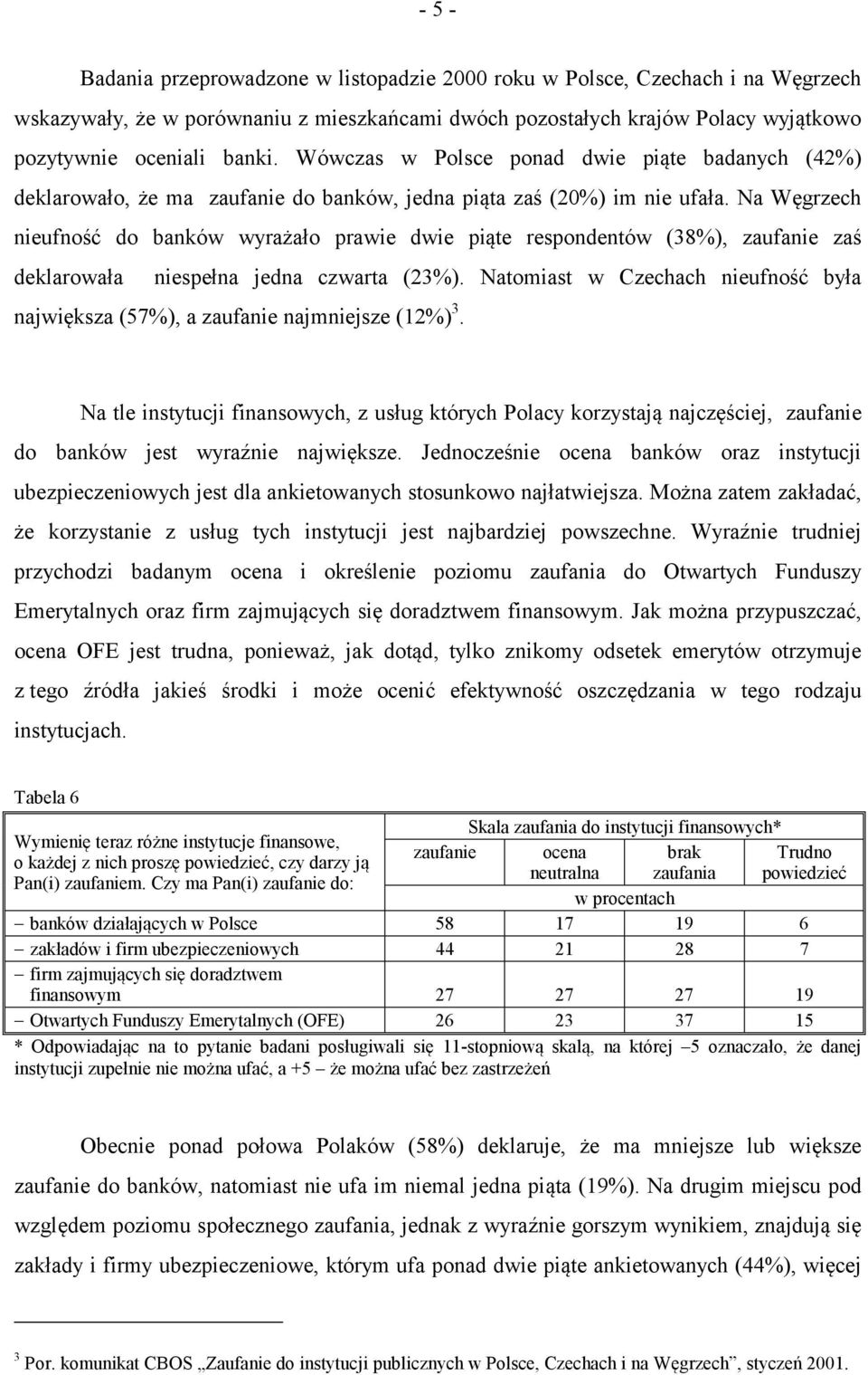 Na Węgrzech nieufność do banków wyrażało prawie dwie piąte respondentów (38%), zaufanie zaś deklarowała niespełna jedna czwarta (23%).