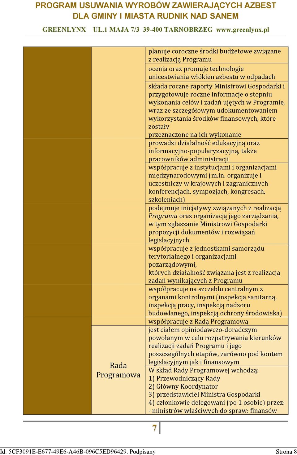 wykonanie prowadzi działalność edukacyjną oraz inf