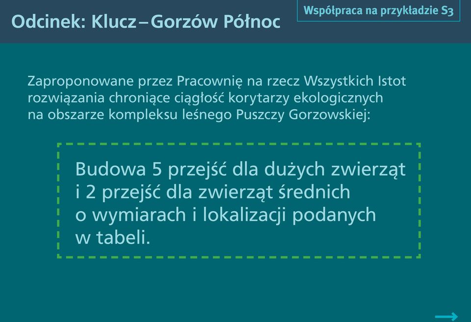 obszarze kompleksu leśnego Puszczy Gorzowskiej: Budowa 5 przejść dla dużych