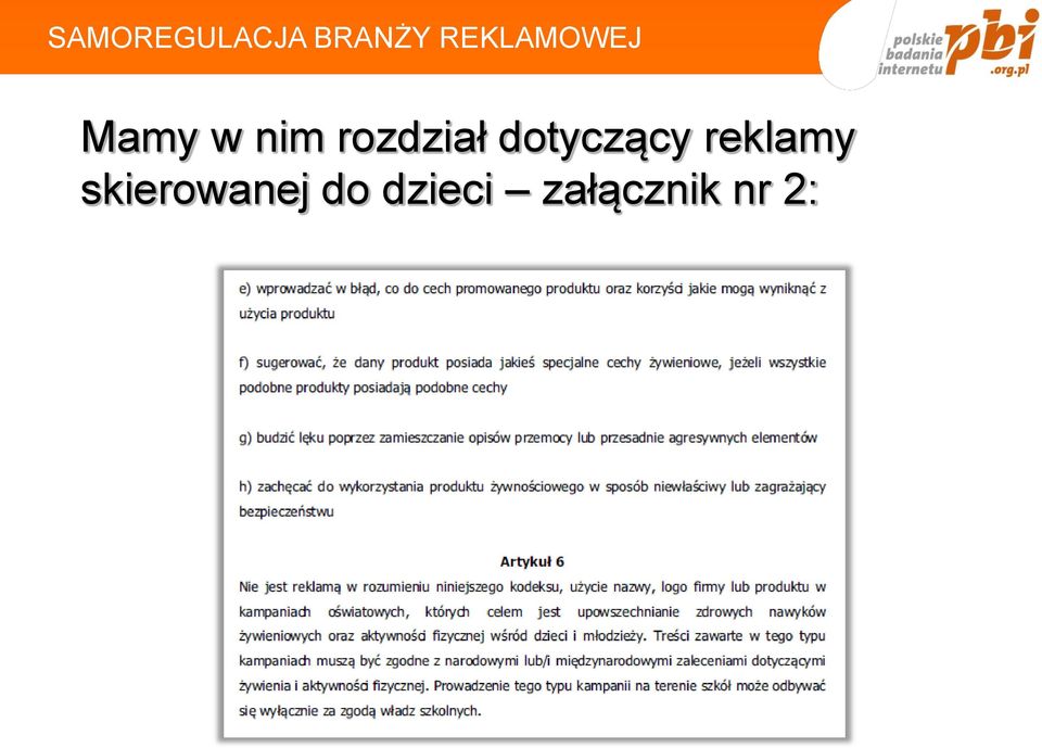 rozdział dotyczący reklamy