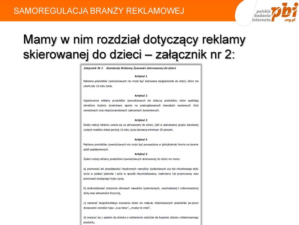 rozdział dotyczący reklamy