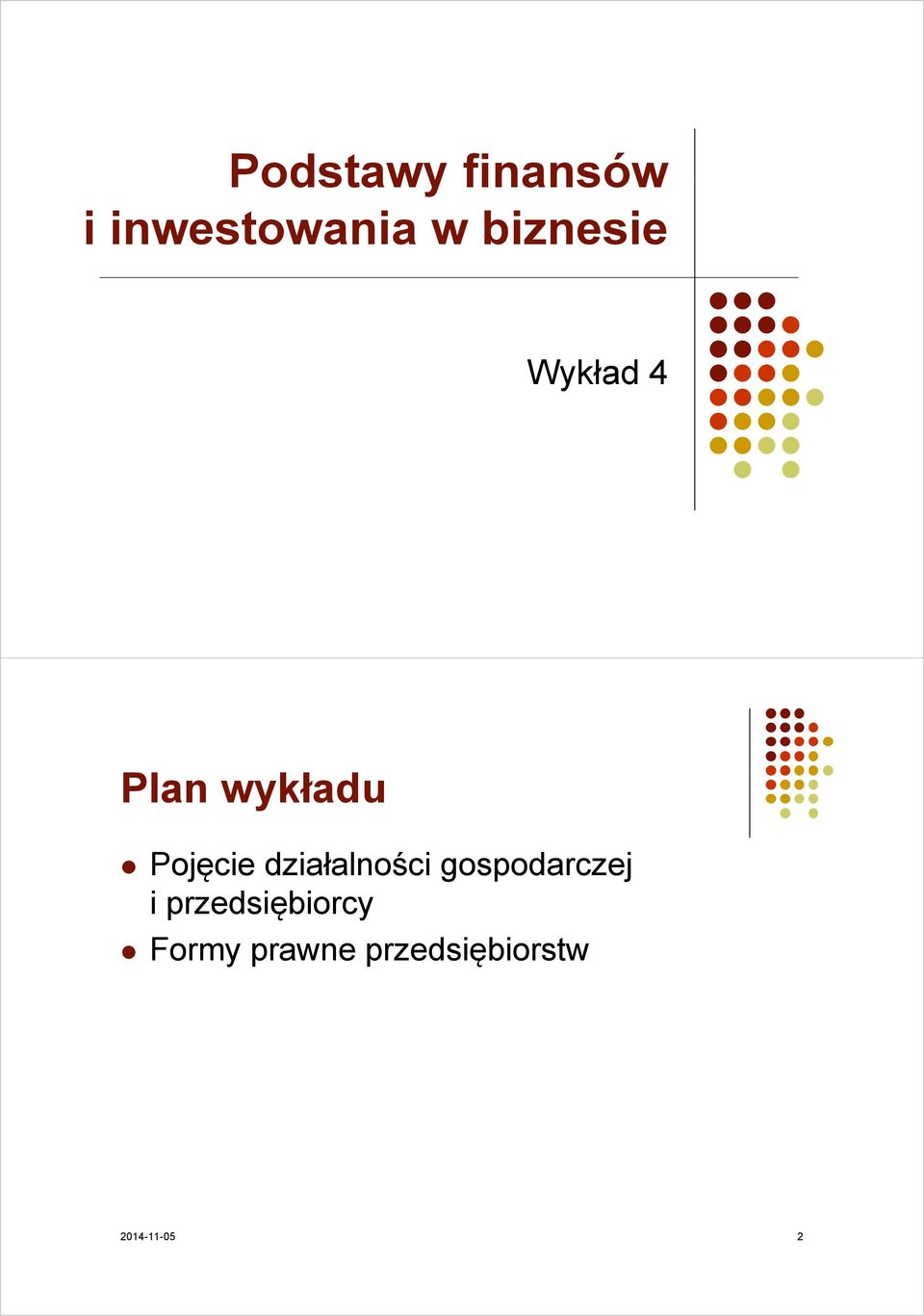 działalności gospodarczej i