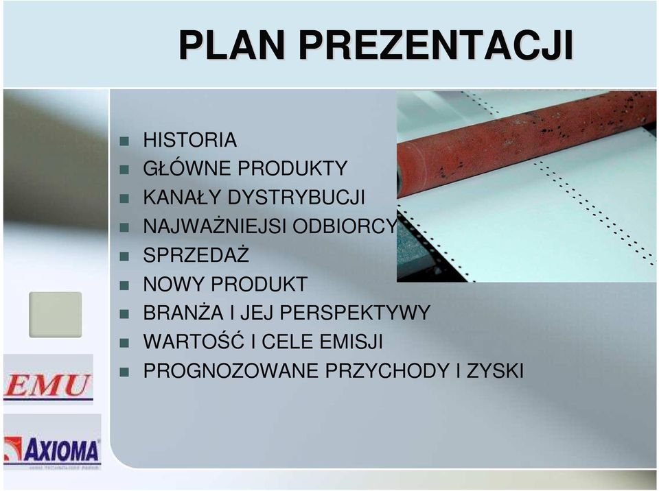 SPRZEDAŻ NOWY PRODUKT BRANŻA I JEJ