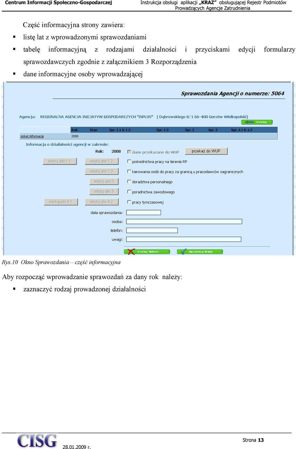 dane informacyjne osoby wprowadzającej Rys.