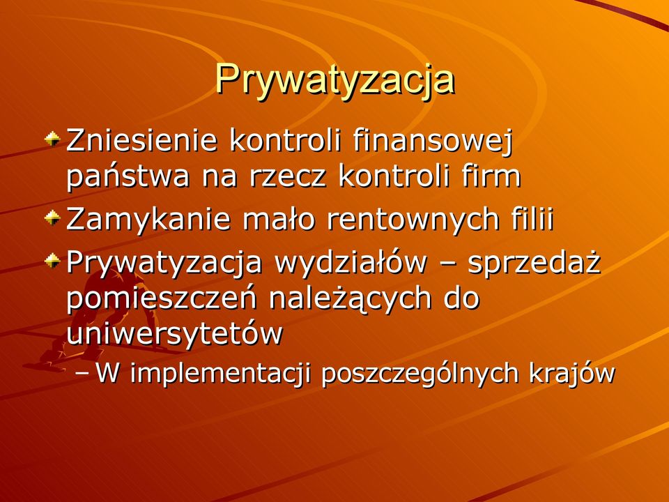 filii Prywatyzacja wydziałów sprzedaż pomieszczeń