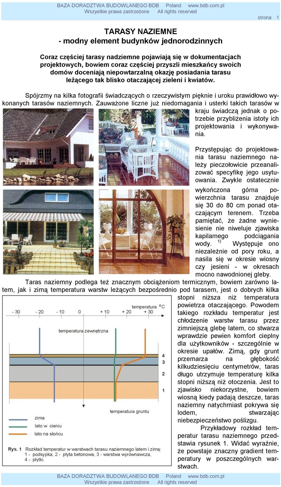 Spójrzmy na kilka fotografii świadczących o rzeczywistym pięknie i uroku prawidłowo wykonanych tarasów naziemnych.