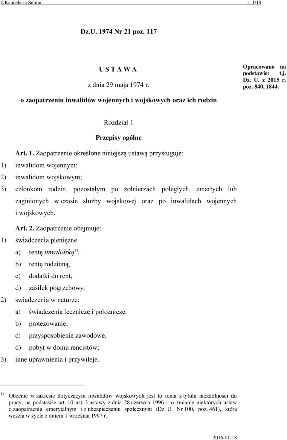 Przepisy ogólne Art. 1.