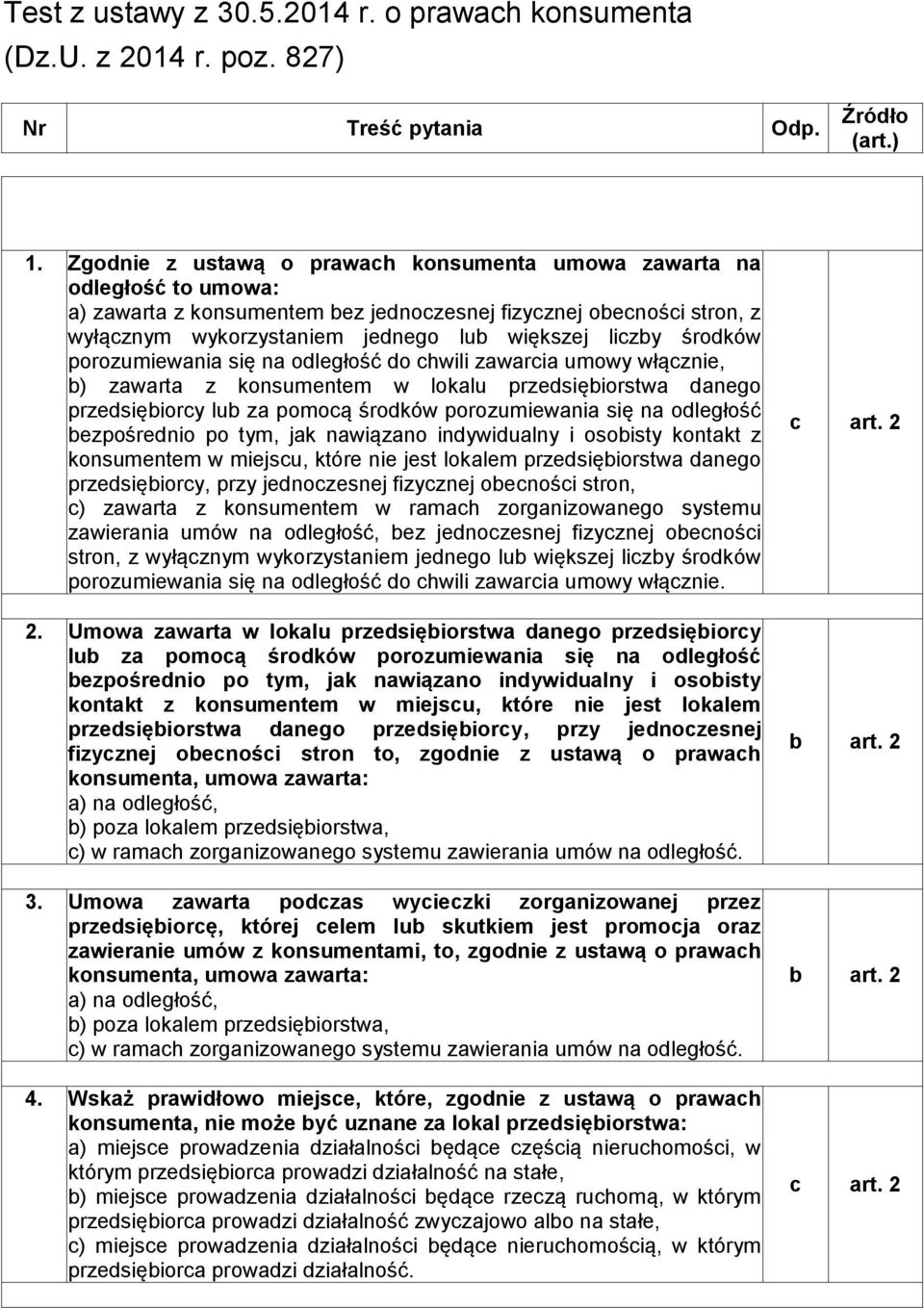 odległość do hwili zwri umowy włąznie, ) zwrt z konsumentem w loklu przedsięiorstw dnego przedsięiory lu z pomoą środków porozumiewni się n odległość ezpośrednio po tym, jk nwiązno indywidulny i