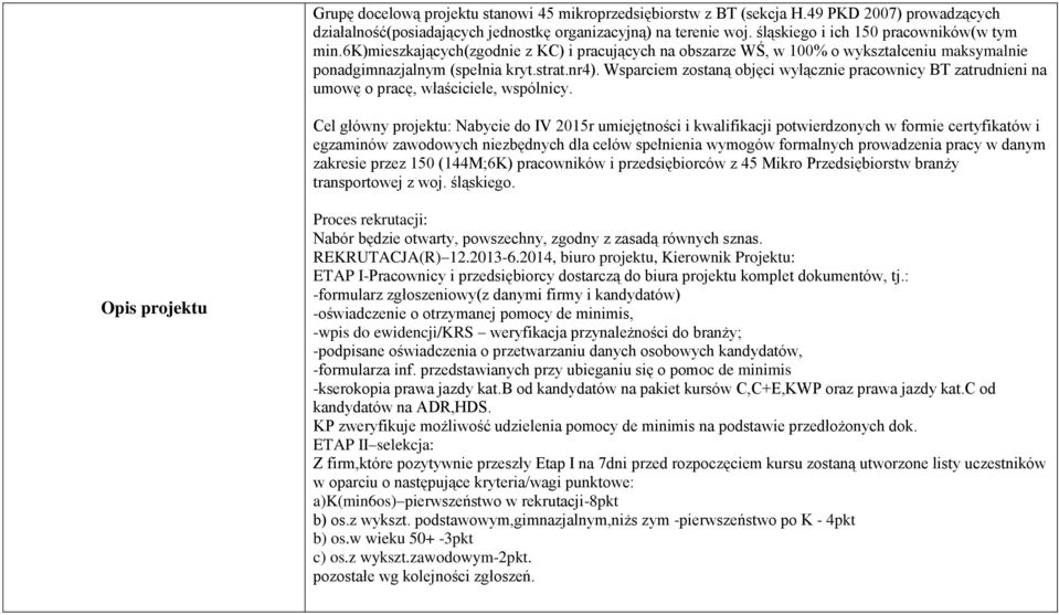 Wsparciem zostaną objęci wyłącznie pracownicy BT zatrudnieni na umowę o pracę, właściciele, wspólnicy.