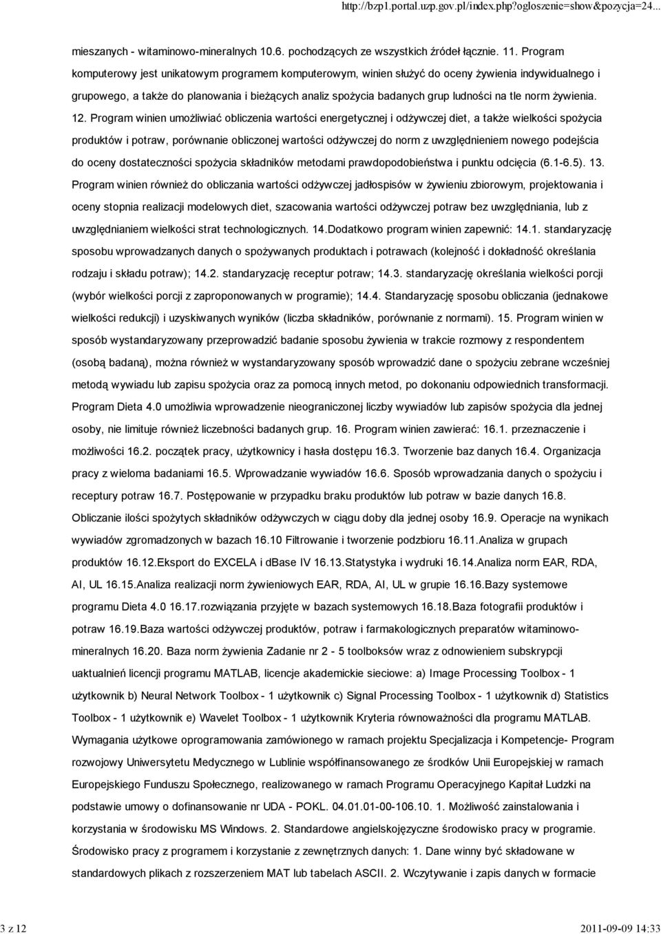 norm żywienia. 12.