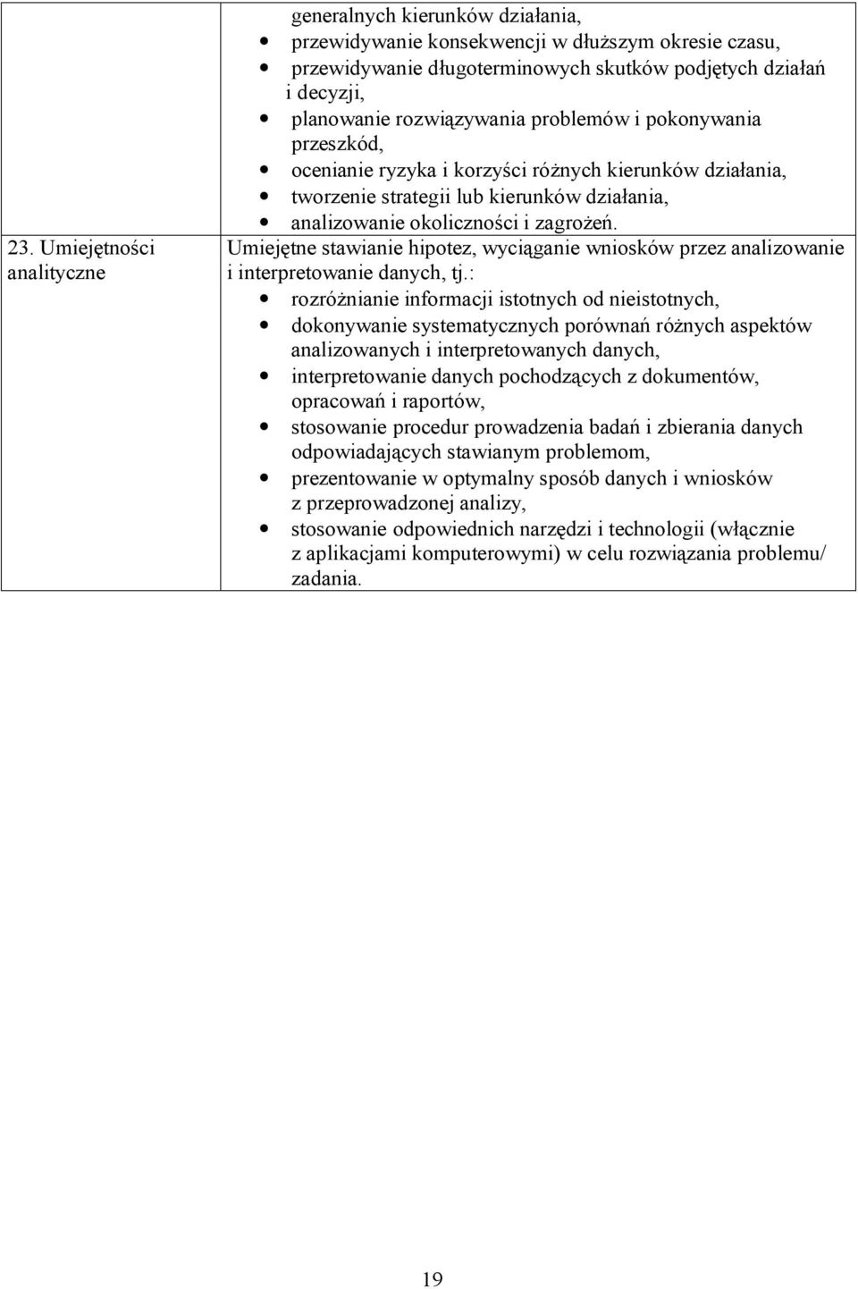 Umiejętne stawianie hipotez, wyciąganie wniosków przez analizowanie i interpretowanie danych, tj.