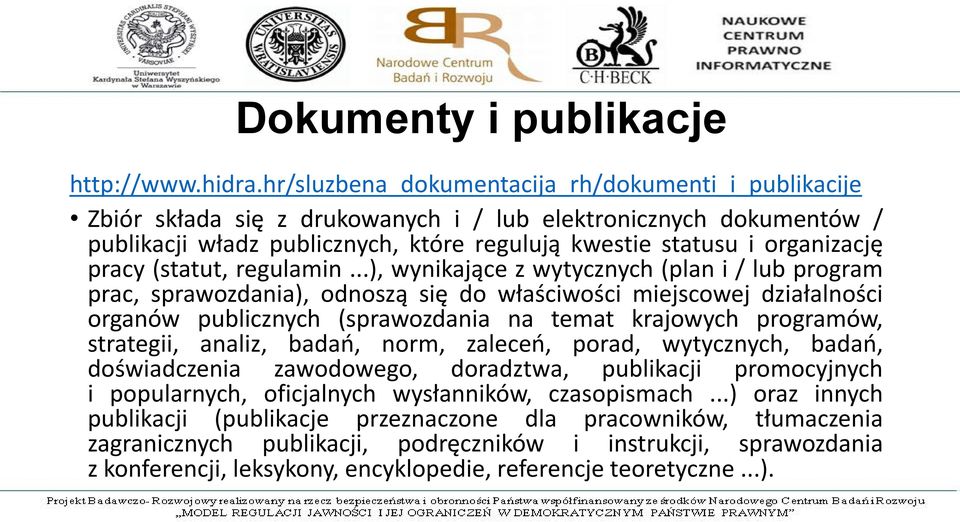 pracy (statut, regulamin.