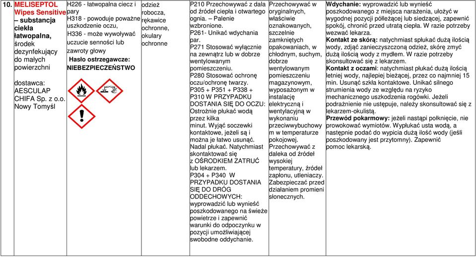 ek dezynfekujący do 