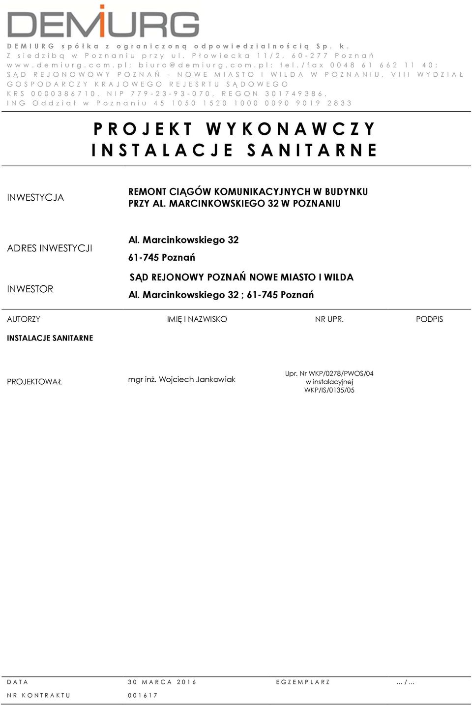 / f a x 0 0 4 8 6 1 6 6 2 1 1 4 0 ; S Ą D R E J O N O W O W Y P O Z N A Ń - N O W E M I A S T O I W I L D A W P O Z N A N I U, V I I I W Y D Z I A Ł G O S P O D A R C Z Y K R A J O W E G O R E J E S