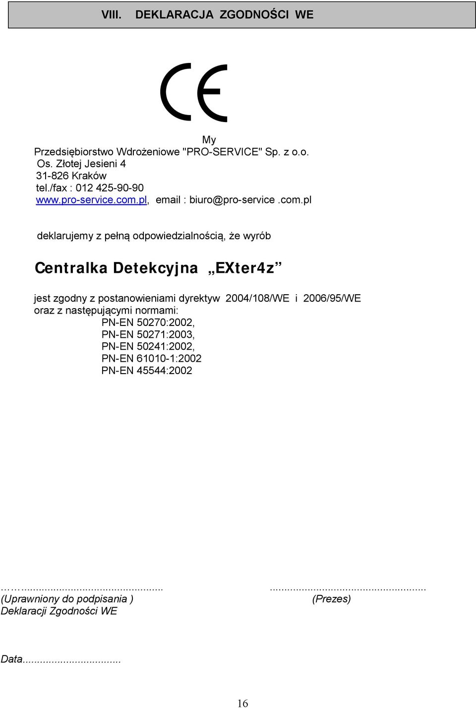 pl, email : biuro@proservice.com.