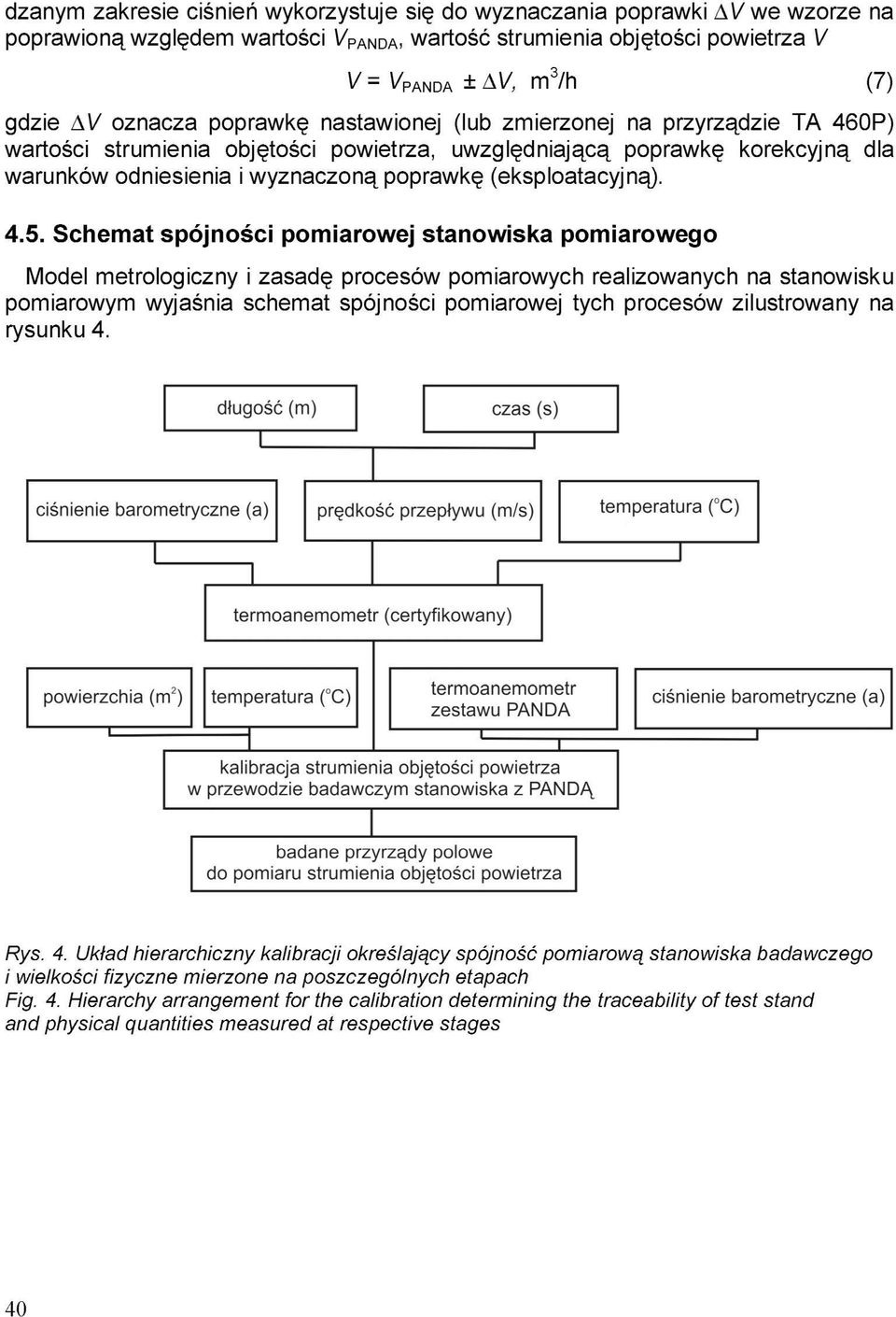 Schemat spójności pomiarowej stanowiska pomiarowego Model metrologiczny i zasadę procesów pomiarowych realizowanych na stanowisku pomiarowym wyjaśnia schemat spójności pomiarowej tych procesów