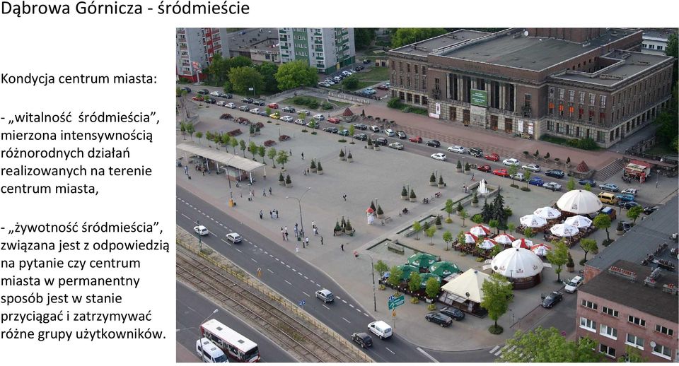 żywotnośćśródmieścia, związana jest z odpowiedzią na pytanie czy centrum