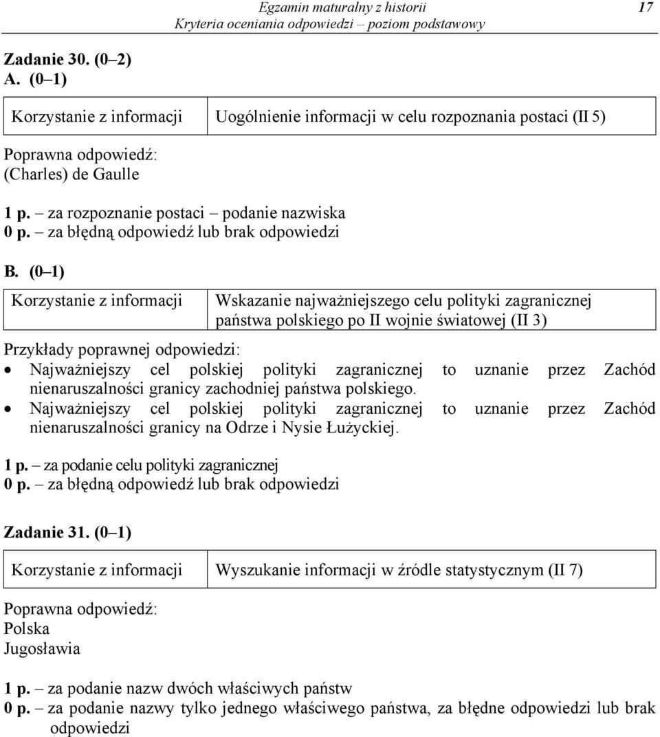 polityki zagranicznej to uznanie przez Zachód nienaruszalności granicy zachodniej państwa polskiego.