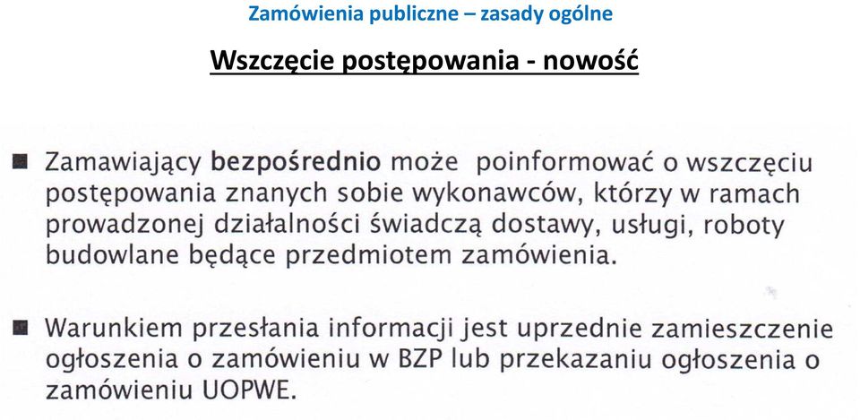 ogólne Wszczęcie