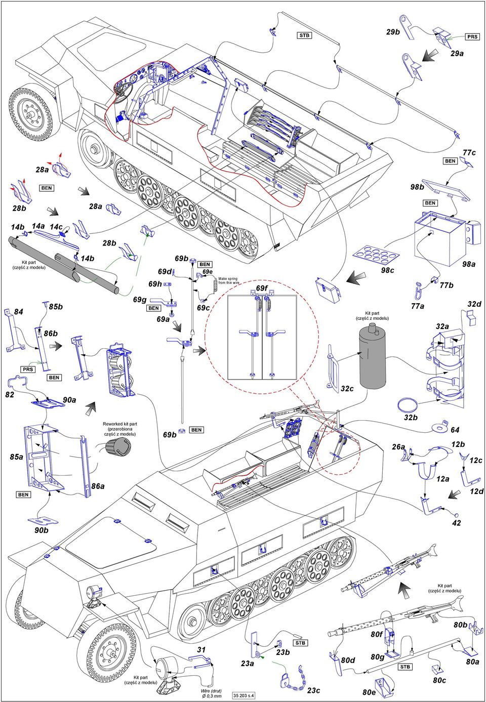Rwork kit prt (przroion zęść z molu) 69 3 64 86 90 4 Kit prt (zęść z molu)