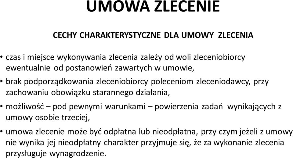 UMOWA O PRACĘ CECHY CHARAKTERYSTYCZNE DLA UMOWY O PRACĘ - PDF Darmowe  pobieranie