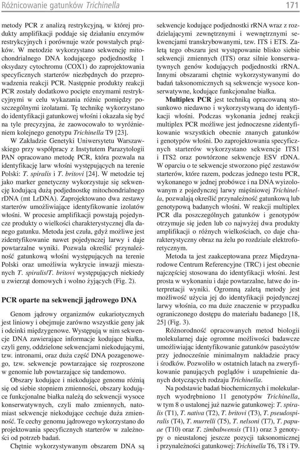 Następnie produkty reakcji PCR zostały dodatkowo pocięte enzymami restryk cyjnymi w celu wykazania różnic pomiędzy po szczególnymi izolatami.