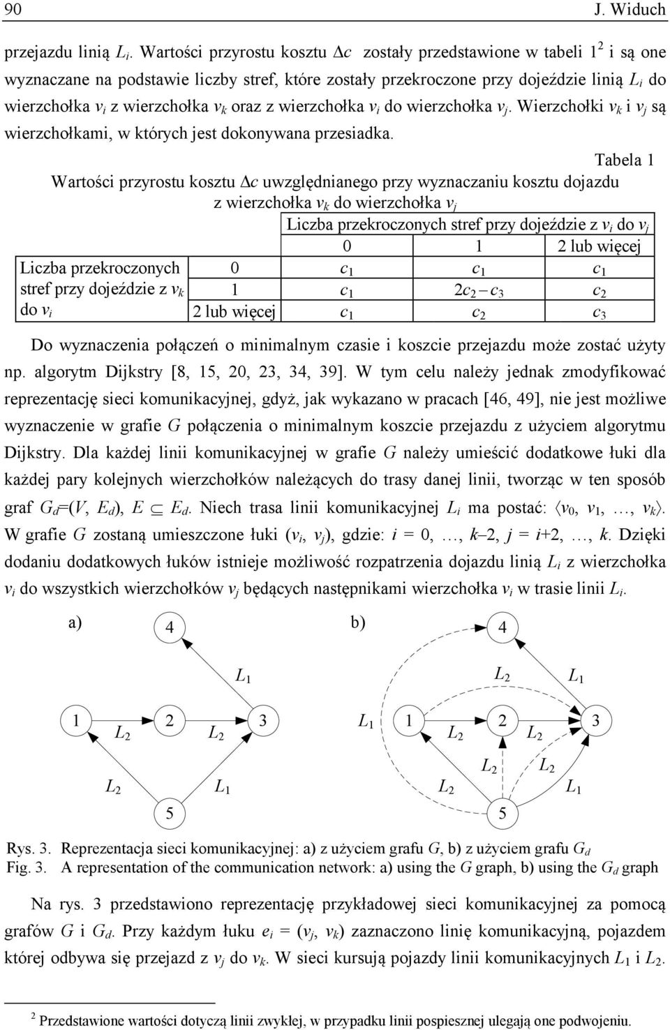 oraz z wierzchołka v i do wierzchołka v j. Wierzchołki v k i v j są wierzchołkami, w których jest dokonywana przesiadka.