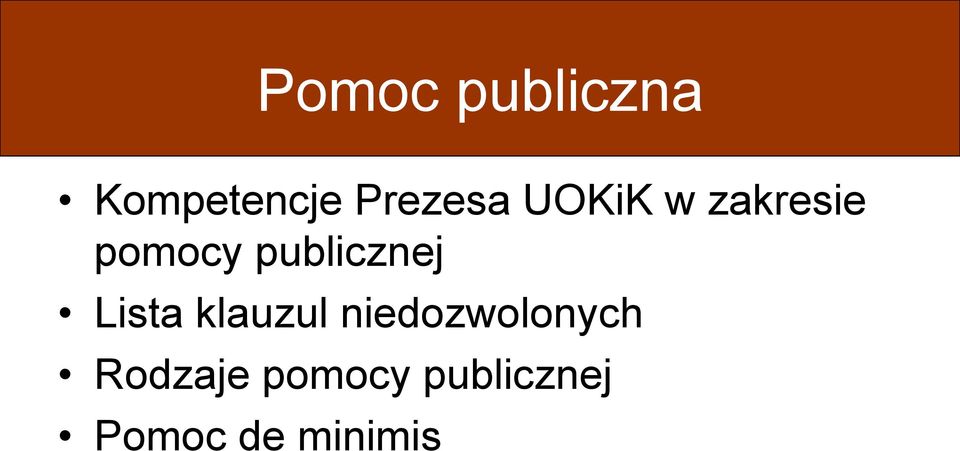 Lista klauzul niedozwolonych