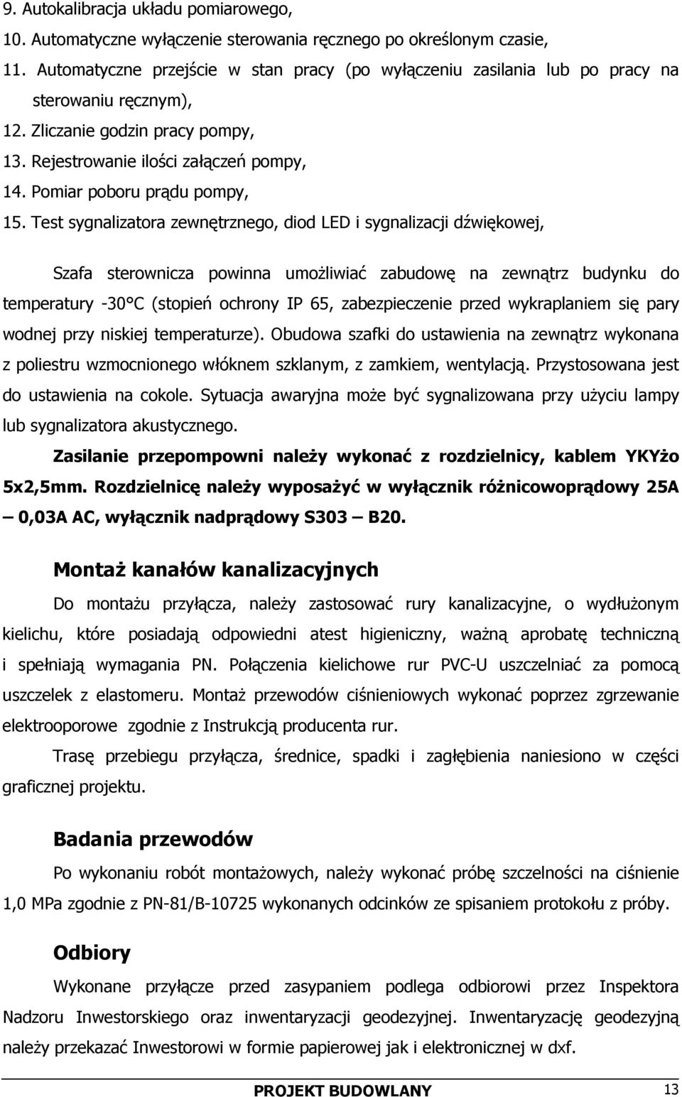 Pomiar poboru prądu pompy, 15.