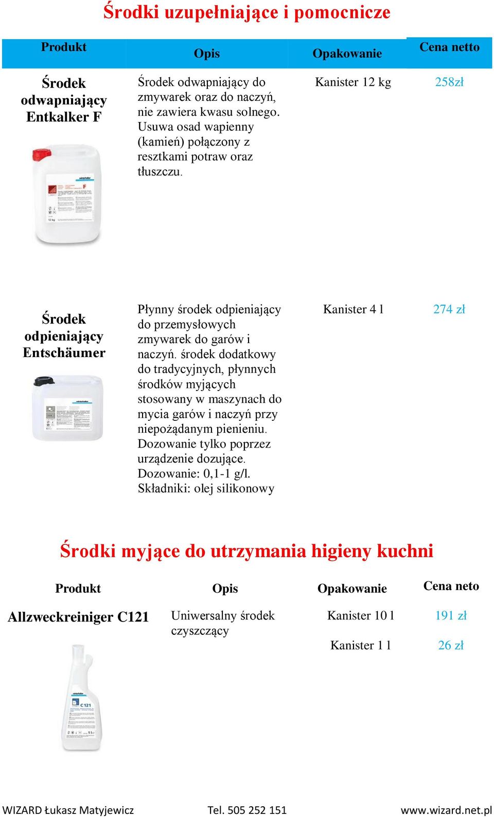 środek dodatkowy do tradycyjnych, płynnych środków myjących stosowany w maszynach do mycia garów i naczyń przy niepożądanym pienieniu. Dozowanie tylko poprzez urządzenie dozujące.