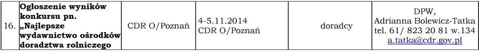 rolniczego 4-5.11.