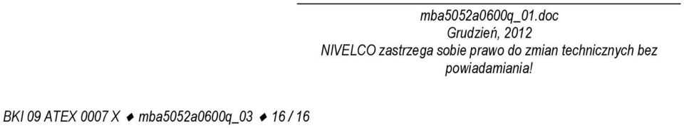 doc Grudzień, 2012 NIVELCO zastrzega