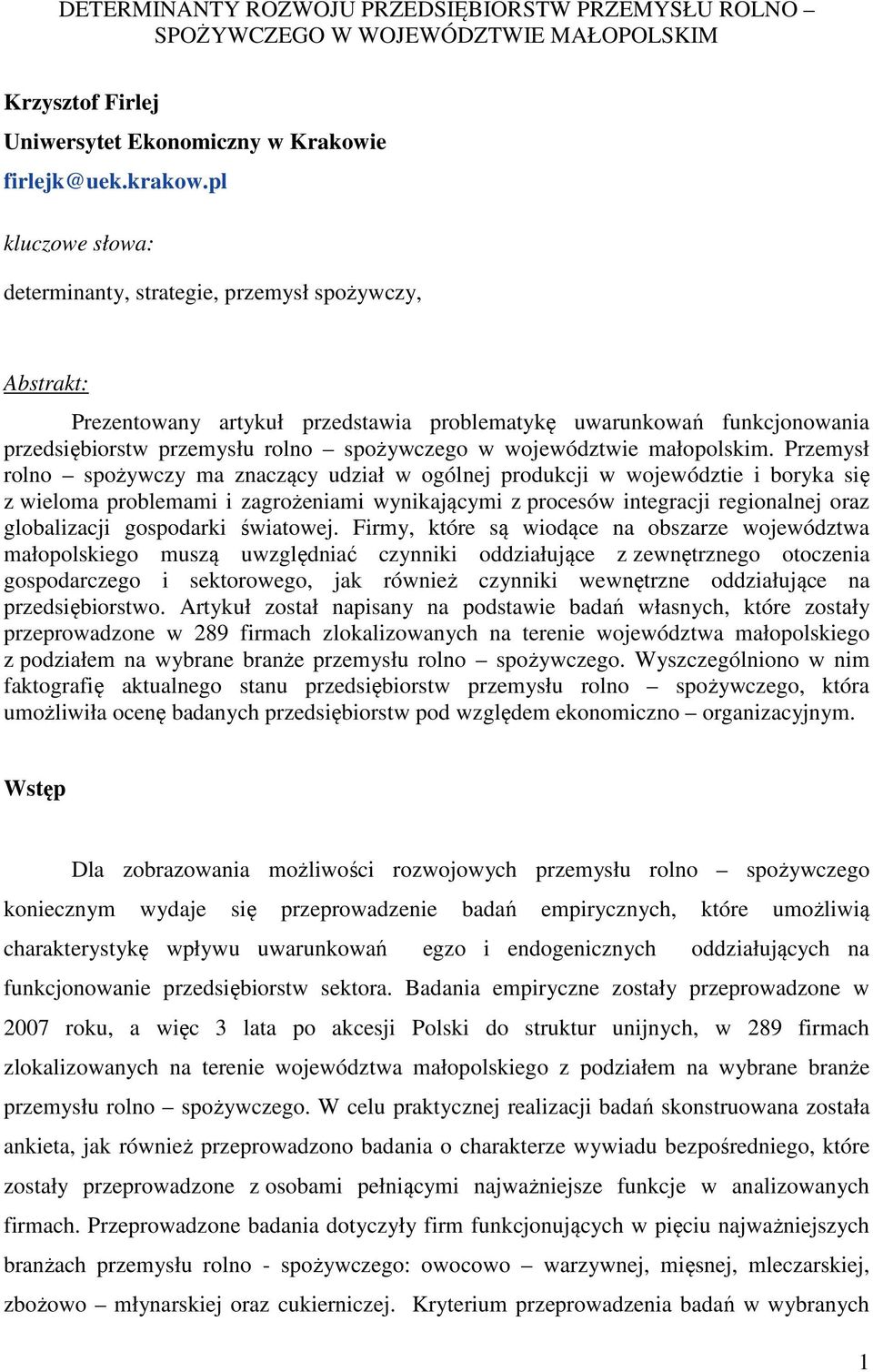 województwie małopolskim.