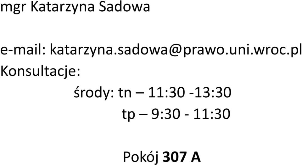 wroc.pl Konsultacje: środy: tn