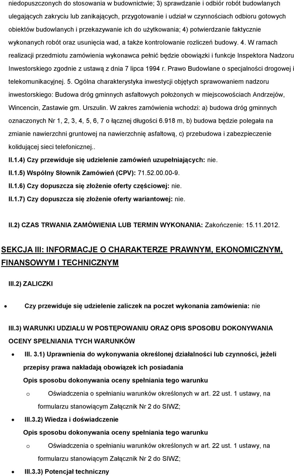 Praw Budwlane specjalnści drgwej i telekmunikacyjnej. 5.