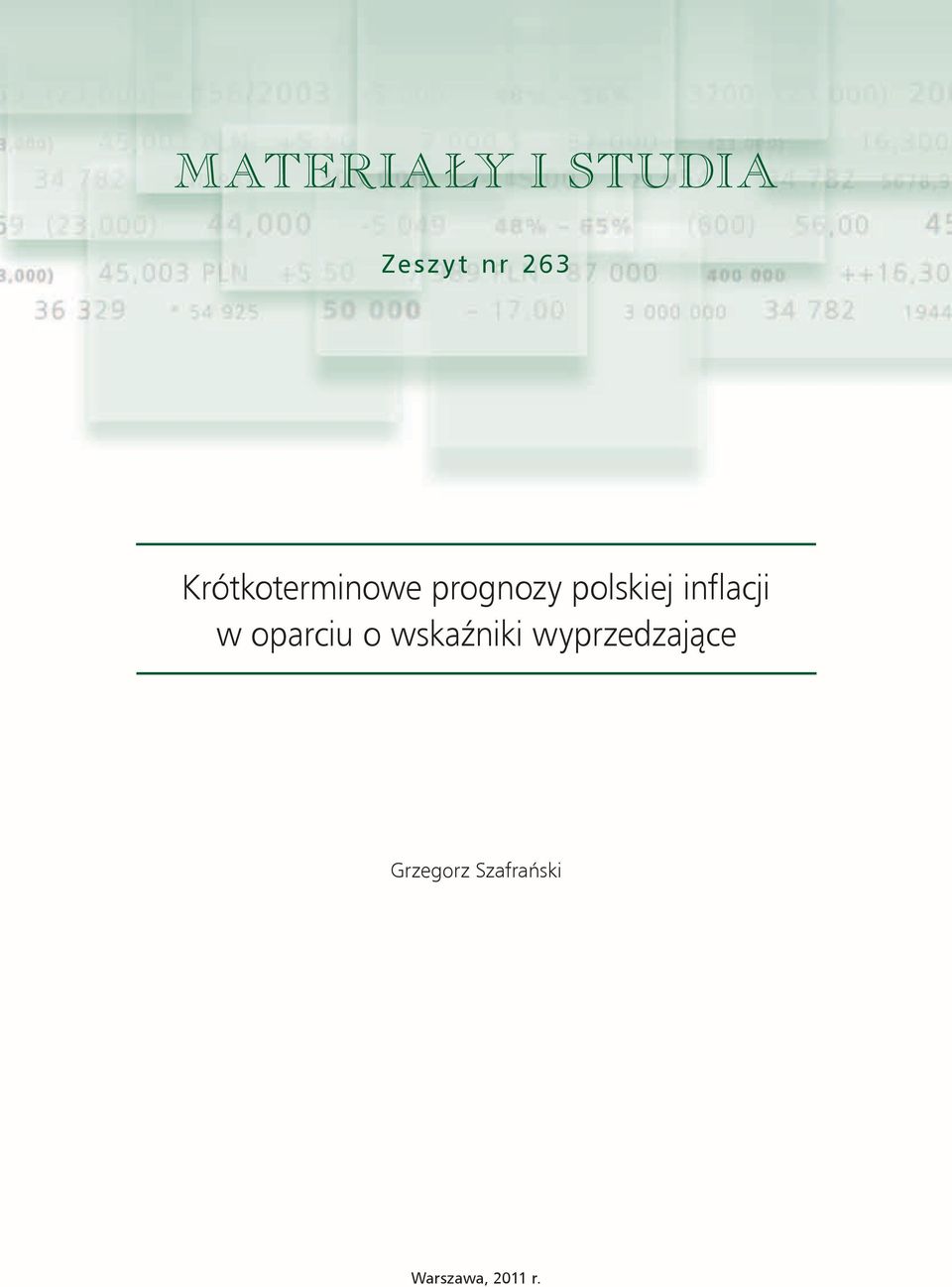inflacji w oparciu o wskaźniki