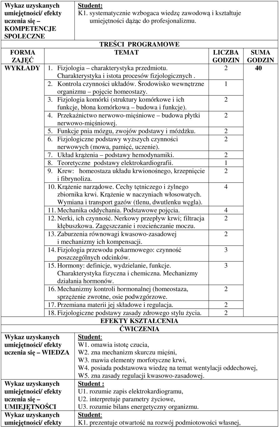 . Fizjologia komórki (struktury komórkowe i ich funkcje, błona komórkowa budowa i funkcje). 4. Przekaźnictwo nerwowo-mięśniowe budowa płytki nerwowo-mięśniowej.