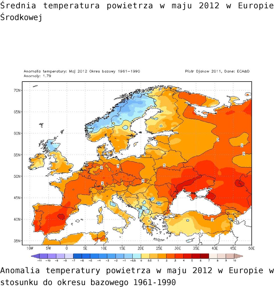 temperatury powietrza w maju 2012 w