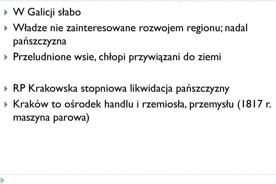 ziemi RP Krakowska stopniowa likwidacja pańszczyzny Kraków