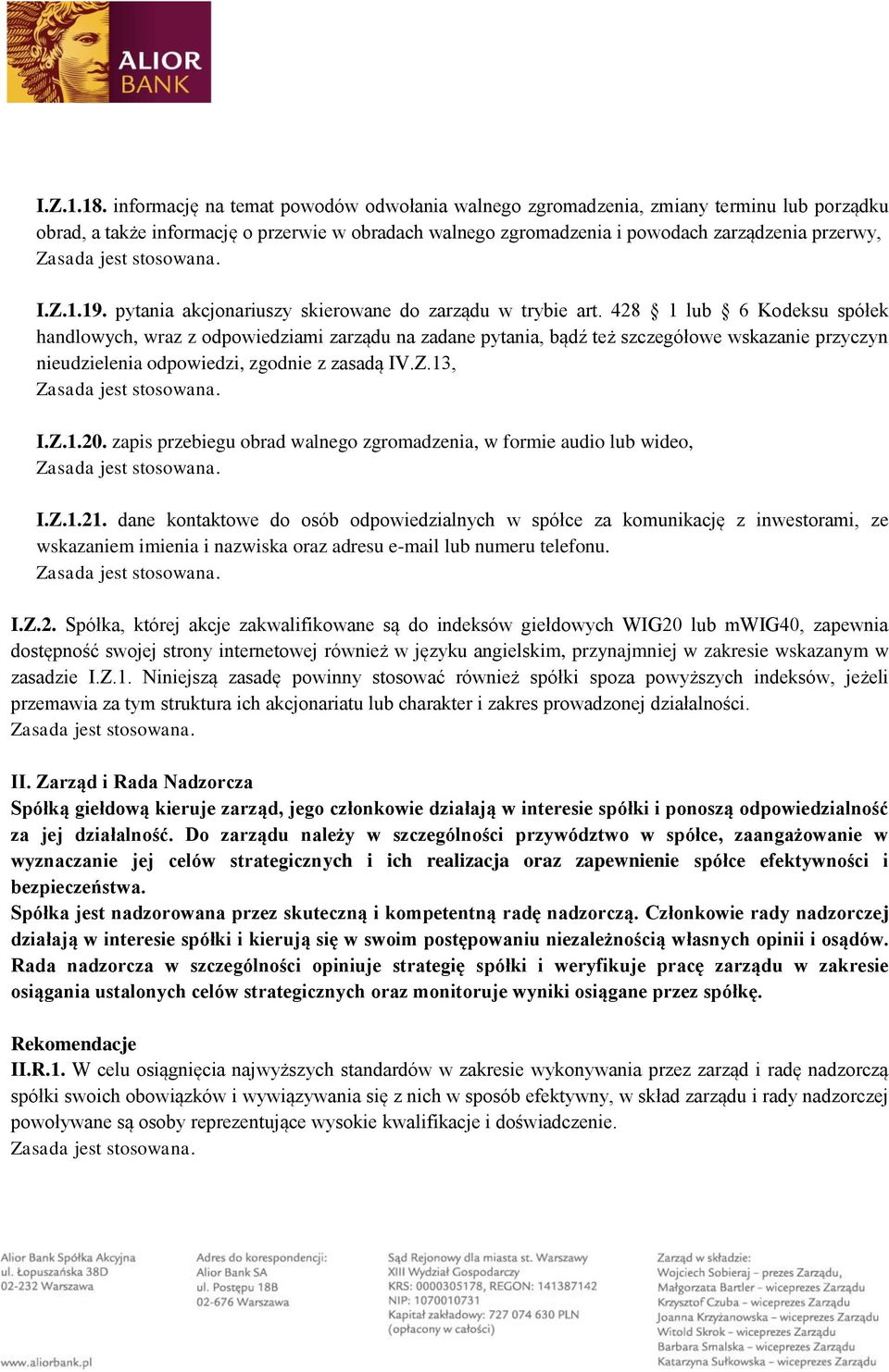 pytania akcjonariuszy skierowane do zarządu w trybie art.