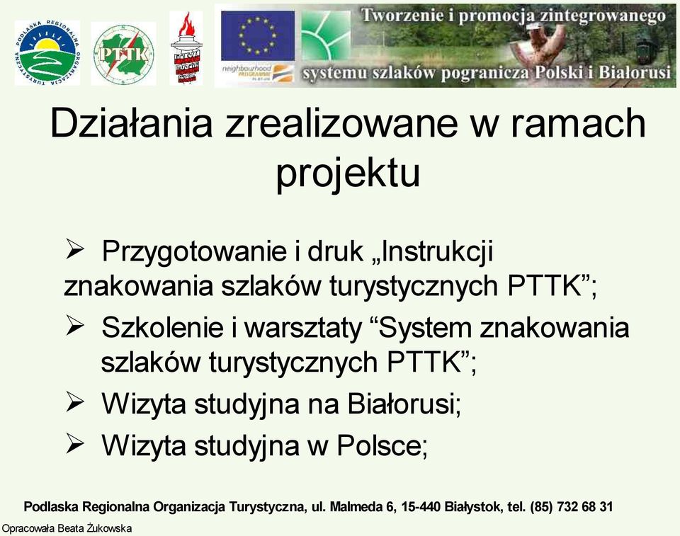 Szkolenie i warsztaty System znakowania szlaków